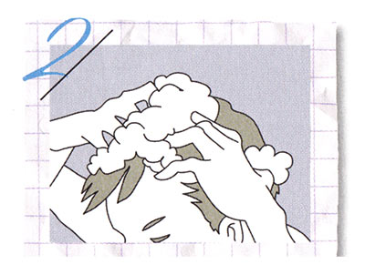 男性　洗髪方法